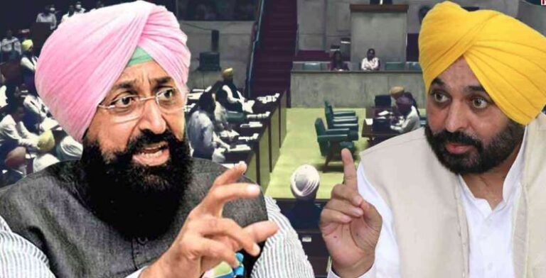 ਪੰਜਾਬ ਵਿਧਾਨ ਸਭਾ ‘ਚ ਮੁੱਖ ਮੰਤਰੀ ਮਾਨ ਤੇ ਪ੍ਰਤਾਪ ਬਾਜਵਾ ਵਿਚਾਲੇ ਤਿੱਖੀ ਬਹਿਸ਼/ ਮੁੱਖ ਮੰਤਰੀ ਨੇ ਸੁਣਾਈਆਂ ਖਰੀਆਂ-ਖਰੀਆਂ/ ਵਿਰੋਧੀ ਧਿਰ ’ਤੇ ਲਾਏ ਬਿਨਾਂ ਵਜ੍ਹਾ ਕਾਰਵਾਈ ’ਚ ਰੁਕਾਵਟ ਦੇ ਇਲਜ਼ਾਮ