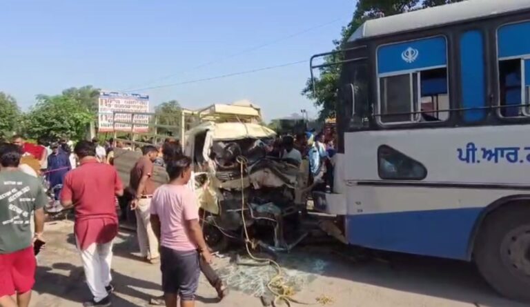 ਜਲੰਧਰ ’ਚ ਬੱਸ-ਪਿਕਅੱਪ ਟੱਕਰ ’ਚ ਤਿੰਨ ਦੀ ਮੌਤ; ਪੀਆਰਟੀਸੀ ਬੱਸ ਤੇ ਪਿਕਅੱਪ ਵਿਚਾਲੇ ਹੋਈ ਸਿੱਧੀ ਟੱਕਰ