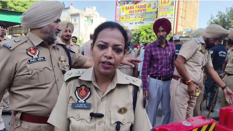 ਫਰੀਦਕੋਟ ਪੁਲਿਸ ਵੱਲੋਂ ਸੁਰੱਖਿਆ ਪ੍ਰਬੰਧਾਂ ਦੀ ਸਮੀਖਿਆ; ਵਿਸ਼ਾਲ ਨਗਰ ਕਰਤਨ ਨੂੰ ਲੈ ਕੇ ਕੀਤੇ ਸੁਰੱਖਿਆ ਪ੍ਰਬੰਧ