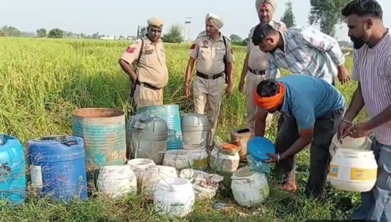 ਗੁਰਦਾਸਪੁਰ ਪੁਲਿਸ ਦਾ ਨਾਜਾਇਜ਼ ਸ਼ਰਾਬ ਖਿਲਾਫ ਐਕਸ਼ਨ; ਬਦਨਾਮ ਇਲਾਕਿਆਂ ਅੰਦਰ ਕੀਤੀ ਛਾਪੇਮਾਰੀ; ਭਾਰੀ ਮਾਤਰਾ ’ਚ ਸ਼ਰਾਬ ਬਰਾਮਦ