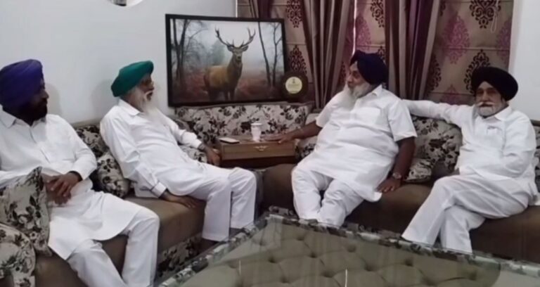 ਕਿਸਾਨ ਆਗੂ ਰਾਜਵਾਲ ਦੇ ਘਰ ਪਹੁੰਚੇ ਸੁਖਬੀਰ ਬਾਦਲ; ਦੋਵੇਂ ਆਗੂਆਂ ਵਿਚਾਲੇ ਹੋਈ ਬੰਦ ਕਮਰਾ ਮੀਟਿੰਗ