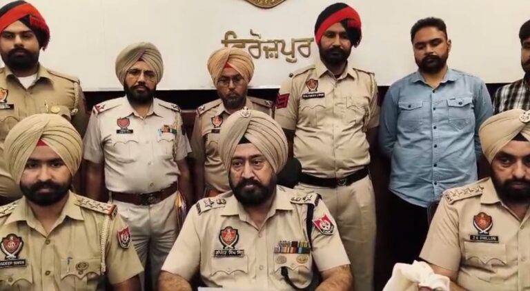 ਫਿਰੋਜ਼ਪੁਰ ਪੁਲਿਸ ਦੀ ਨਸ਼ਿਆਂ ਖਿਲਾਫ਼ ਵੱਡੀ ਕਾਰਵਾਈ; 2 ਕਿੱਲੋ 42 ਗਰਾਮ ਹੈਰੋਇਨ ਸਮੇਤ ਇਕ ਕਾਬੂ