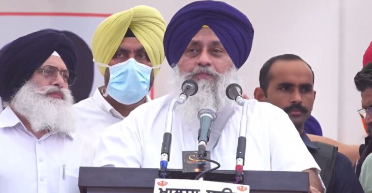 ਮੋਗਾ ਦੇ ਹਲਕਾ ਧਰਮਕੋਟ ’ਚ ਅਕਾਲੀ ਦਲ ਦਾ ਇਕੱਠ/ ਪ੍ਰਧਾਨ ਸੁਖਬੀਰ ਬਾਦਲ ਨੇ ਕੀਤਾ ਸੰਬੋਧਨ/ ਸਰਕਾਰ ਵੱਲ ਸਾਧੇ ਤਿੱਖੇ ਨਿਸ਼ਾਨੇ