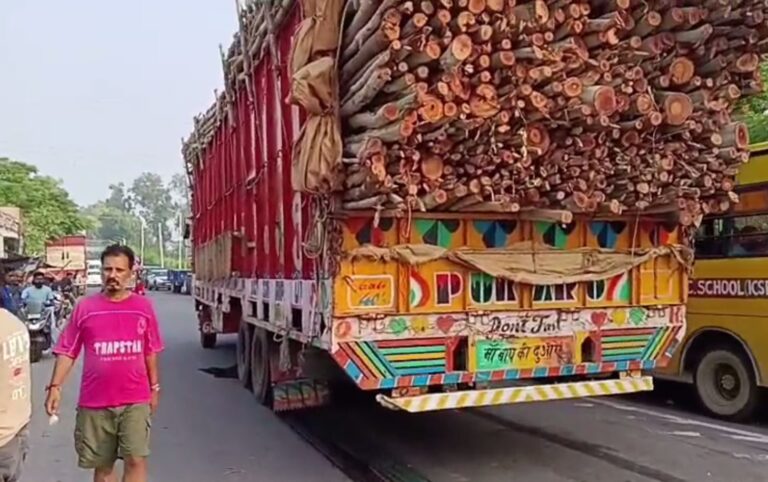 ਹੁਸ਼ਿਆਰਪੁਰ ’ਚ ਸੜਕ ਹਾਦਸੇ ਦੌਰਾਨ ਇਕ ਮੌਤ/ ਨਲੋਈਆਂ ਚੌਂਕ ‘ਚ ਵਾਪਰਿਆ ਦਰਦਨਾਕ ਹਾਦਸਾ/ ਓਵਰਲੋਡ ਟਰੱਕ ਦੇ ਲਪੇਟ ’ਚ ਆਇਆ ਰਾਜ ਮਿਸਤਰੀ